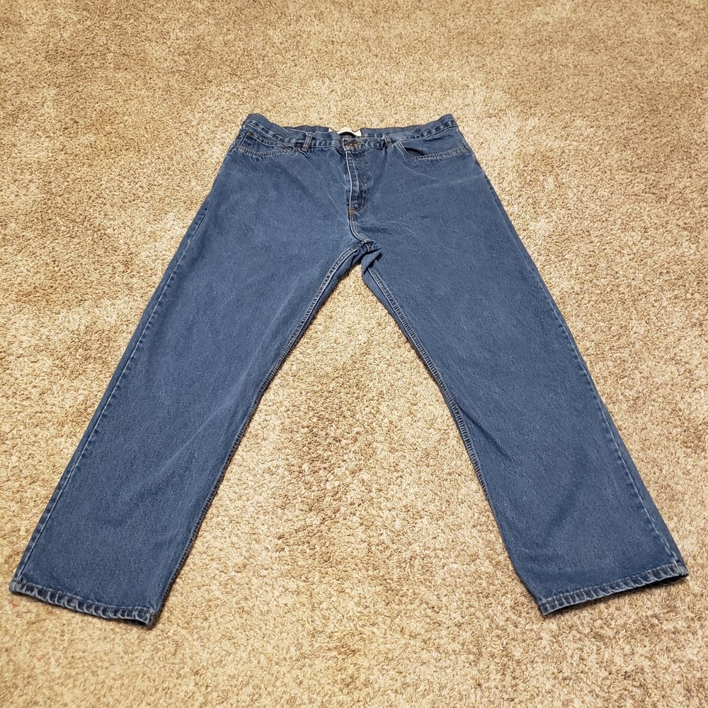 Faded Glory Men 40 X‎ 32 Jeans Blue Straight Fit Zipper Closure 100% Cotton Zip